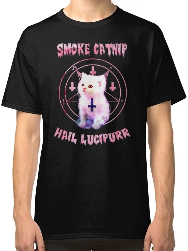 Дым котенок град lucipurr Для Мужчин's блат футболка Футболки для девочек Костюмы -