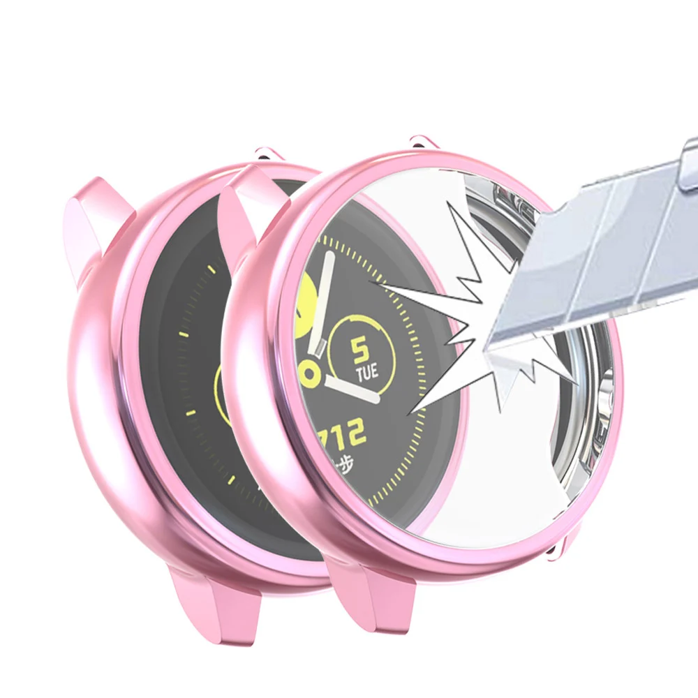 Мягкий чехол из ТПУ для Samsung Galaxy Watch Active/Active 2 защитная пленка экрана 40 мм 44 тонкие