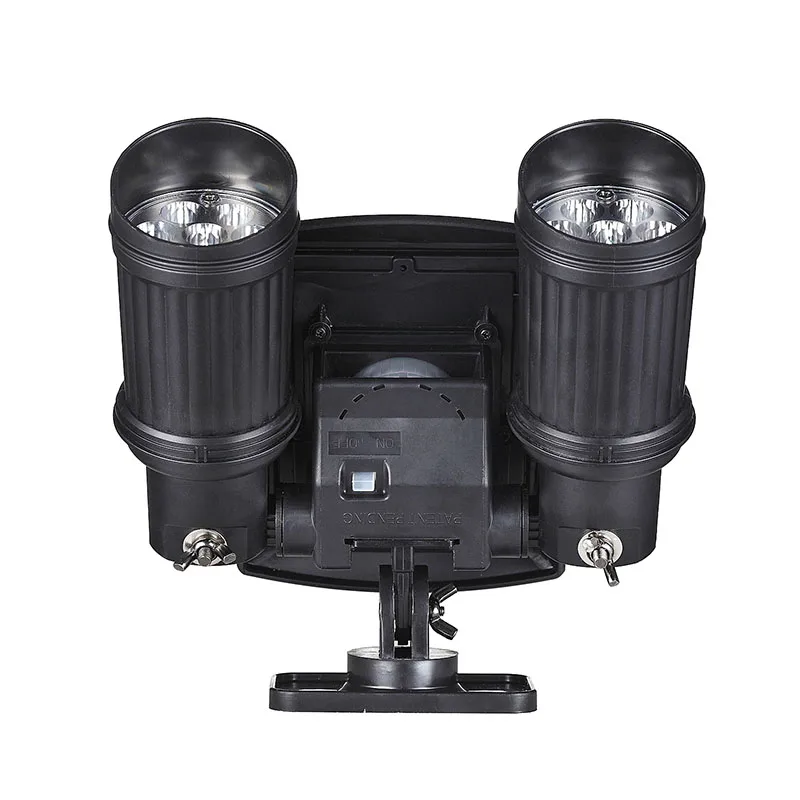 TAMPROAD Super Bright 14 LEDs Spotlight Outdoor Solar PIR Motion Sensor Wall Light Adjustable 180 Dual Heads LED Security Lamp | Лампы и