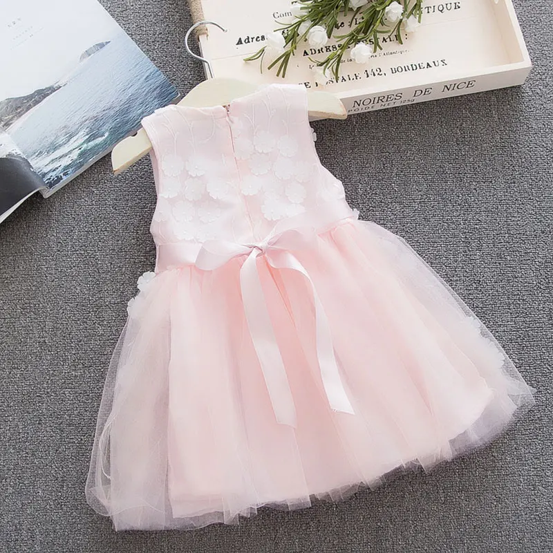 2018 г. летнее элегантное платье для новорожденных с цветочным узором маленьких