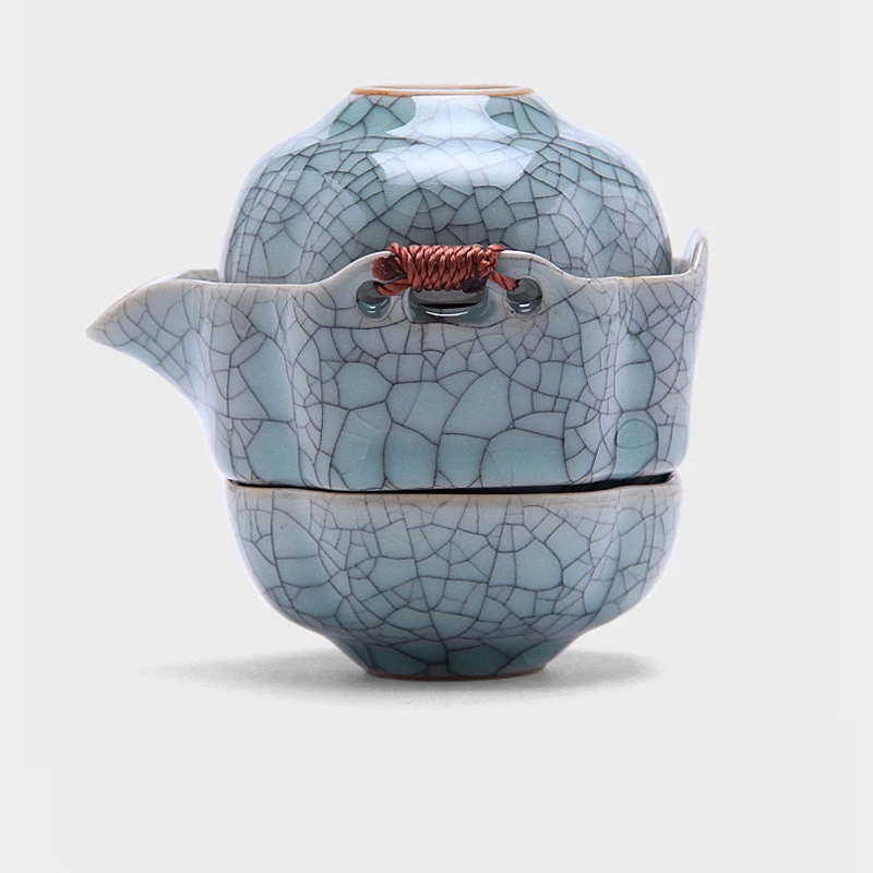 Изысканный чайный сервиз Ruyao Ru Kilns посуда из селадона фарфоровые портативные