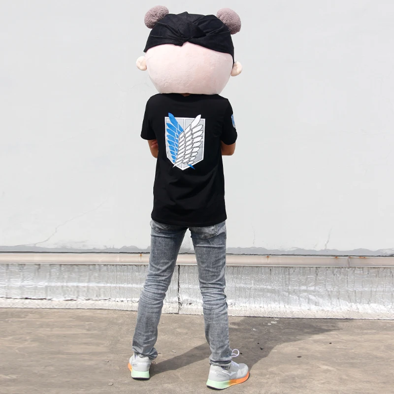 Japanese Anime Attack on Titan T Shirt Cosplay Costume Shingeki no Kyojin Cartoon T-Shirt Tee modal Golden tees | Тематическая