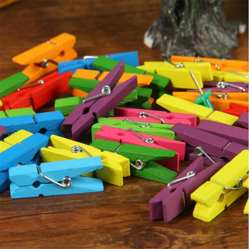 

50 шт., деревянные зажимы для фотографий