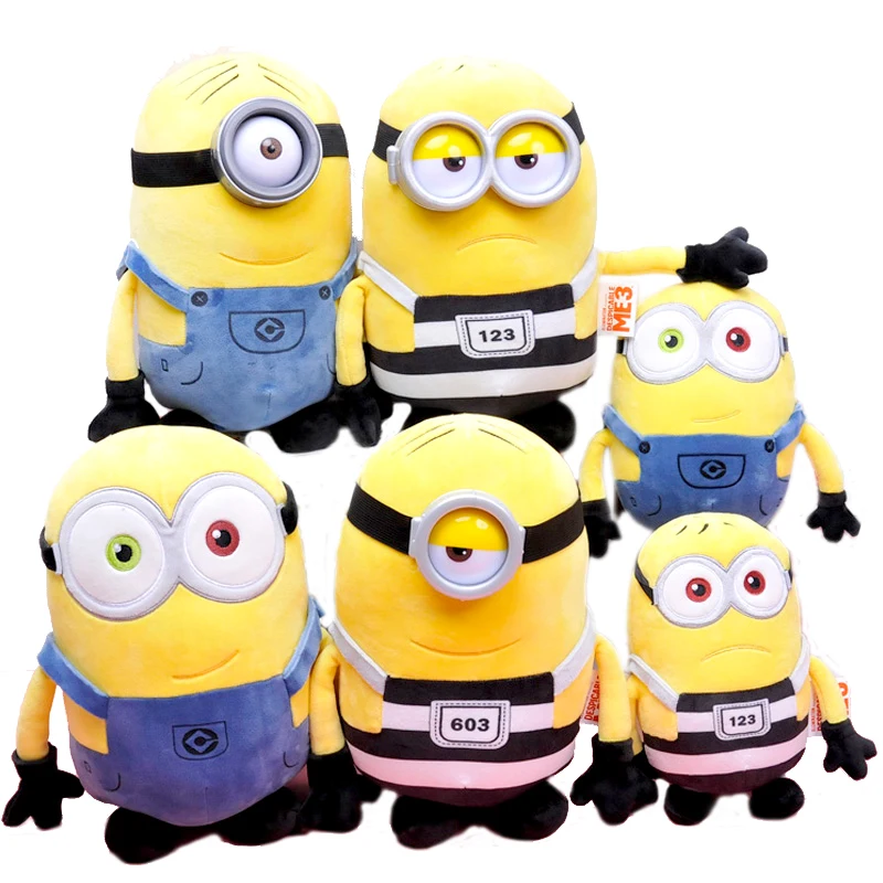 30cm Kawaii Minions Stuffed Soft Plush Toys Dave Stewart with 3D Eyes Despicable Me 3 Dolls for Children | Игрушки и хобби