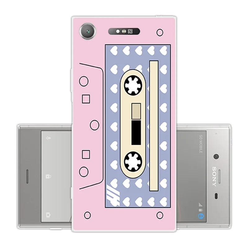Для Sony Xperia XZ1 5 2 дюйма Мягкие силиконовые чехлы для задней панели телефона розовый