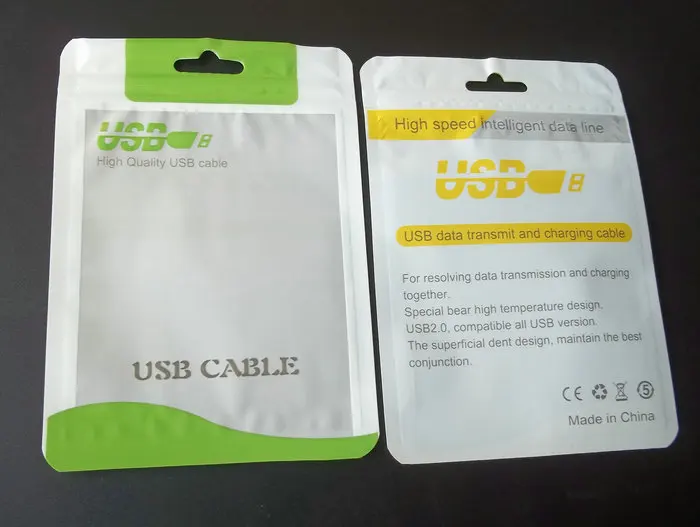 Пластиковый пакет на молнии для мобильного телефона USB-кабель 100 шт. 10 5 х15 см
