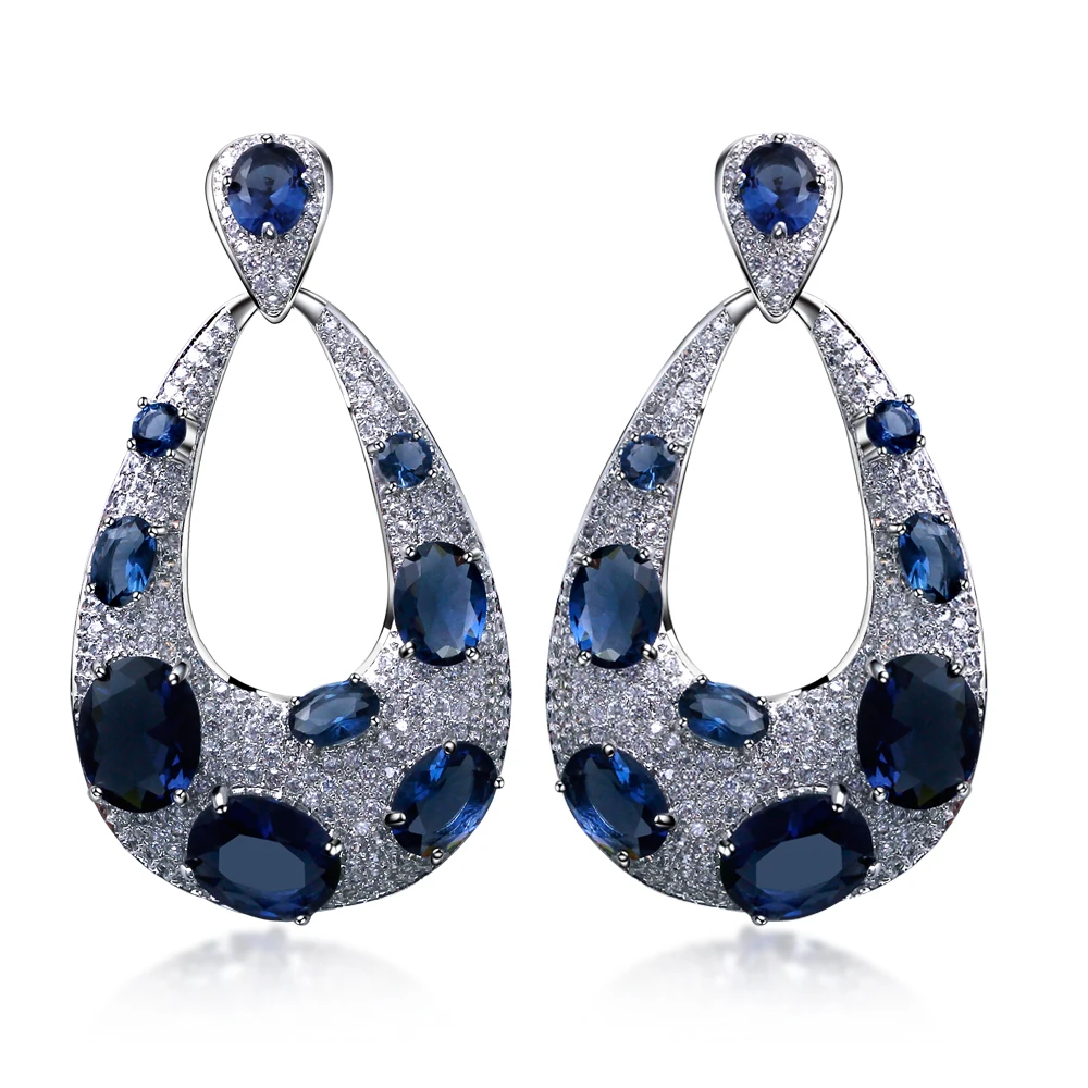 Серьги капли белого цвета с кубическим цирконием AAA вечерние серьги для женщин