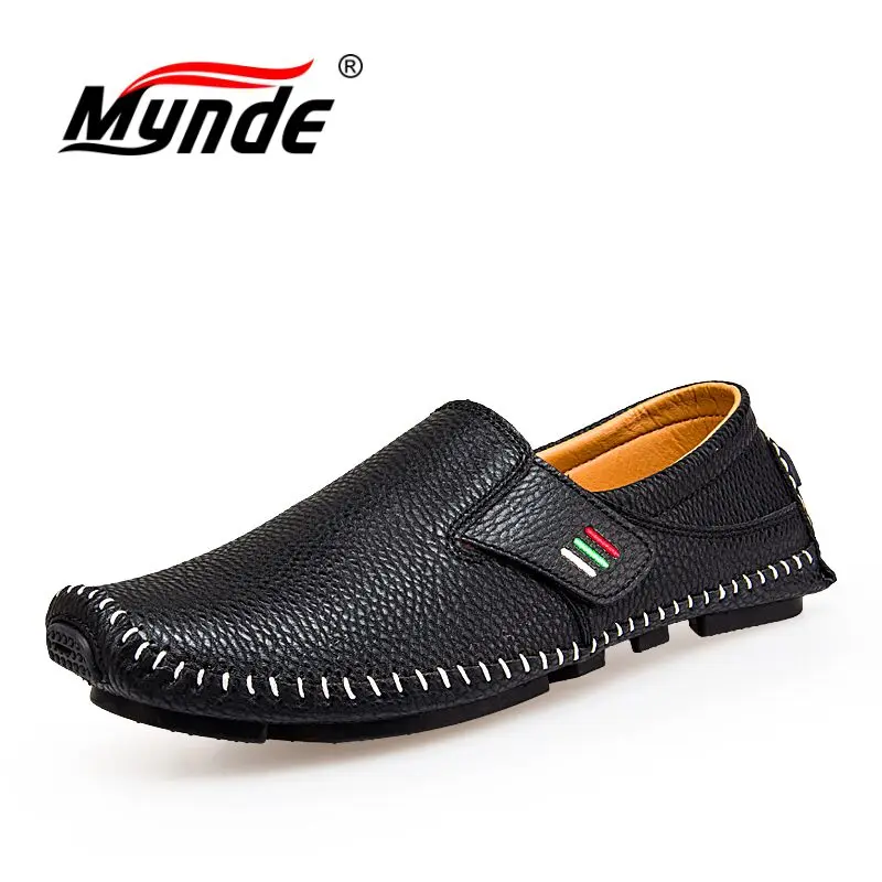 MYNDE New Fashion Moccasins For Men Loafers Summer Walking Breathable Casual Shoes Hook&amploop Driving Boats Flats | Обувь