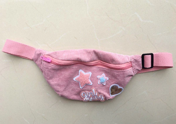 Annmouler Brand Fashion Girls Waist Bag Polyester Fanny Pack High Quality Patchwork Waist Pack Adjustable Pink Bum Bag - Цвет: Pink 2