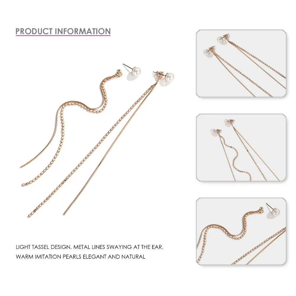 E-Manco Earrings for Woman 2019 Retro Hanging Set Ladies Classic Long Pendant Imitation Pearl Fashion Jewelry | Украшения и