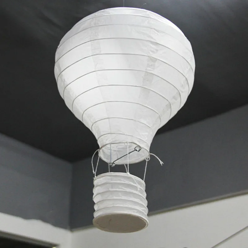 white 25/30/35/40 см тепловой аэростат Радуга Бумага Фонари бар Decora Детские День рождения Свадебные украшения вечерние поставки Бумага лампа - Цвет: white