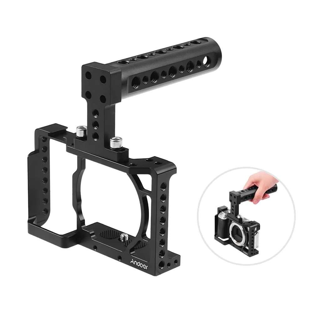 Камера andoer Cage для sony A6500/A6400/A6300/A6000 камера видео фильм делая стабилизатор алюминиевый сплав 1/4 дюймов винт