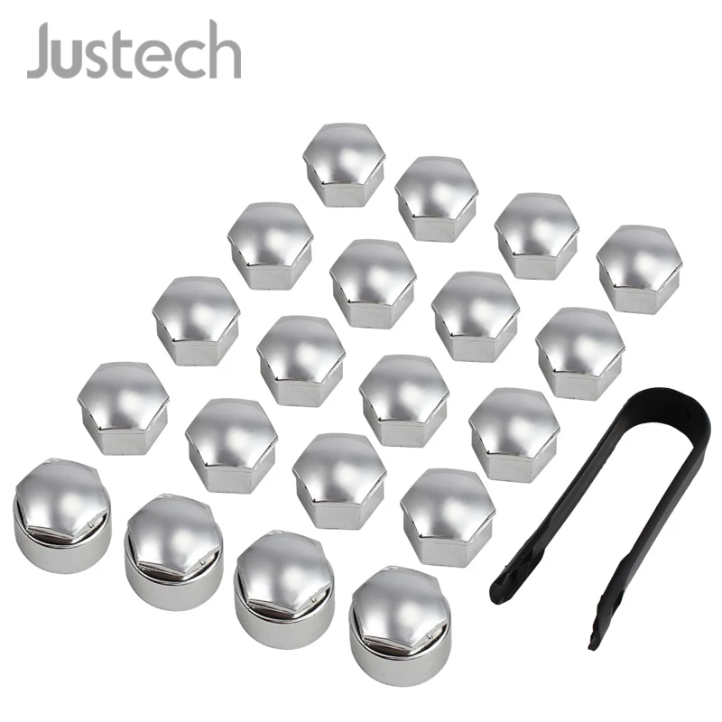 Justech 20 шт. 17 мм гайки и колпачки для колес болты с фиксацией чехлы автомобильных