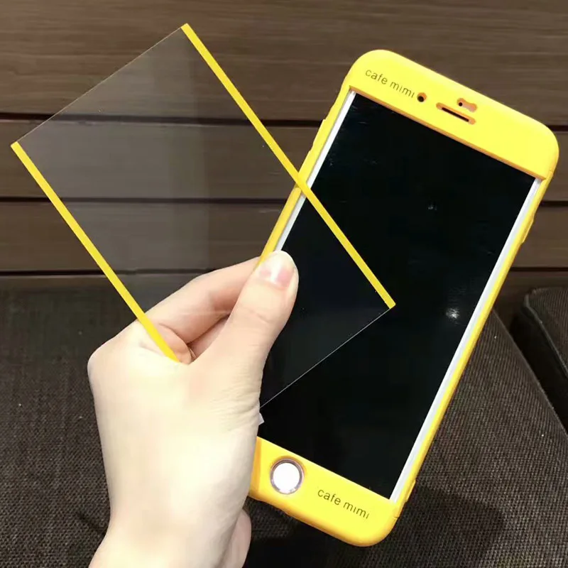 UVR Мультфильм Желтая утка 3 в 1 360 полной защиты чехол Coque Carcasa для iPhone 6 S 7 8 плюс