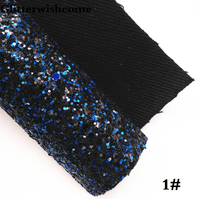 1 Glitterwishcome 30X134 см мини ролл винил для Луки, с эффектом блестящей кожи ткань с подходящей подложкой Луки, GM078 - Цвет: 1