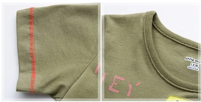 Футболка для маленьких мальчиков хлопковая с принтом крокодиловая кожа летний