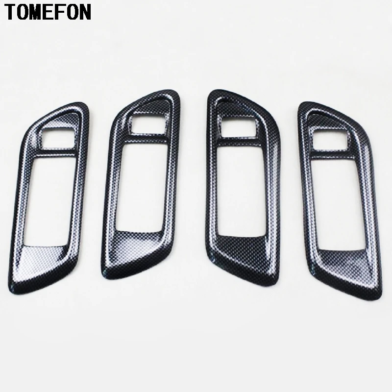 TOMEFON для Ford Focus 2009 2010 2011 LHD ABS углеродное волокно краска крышка внутренней дверной