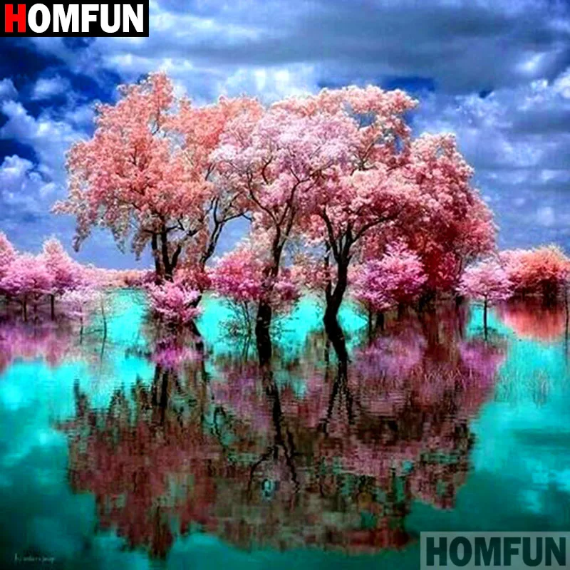 Алмазная живопись HOMFUN A17293 картина с полными квадратными/круглыми стразами 5D