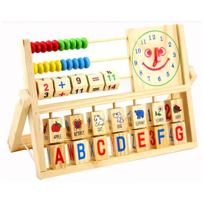 Деревянные Abacus дети счетные цифры математические обучающие игрушки для детей