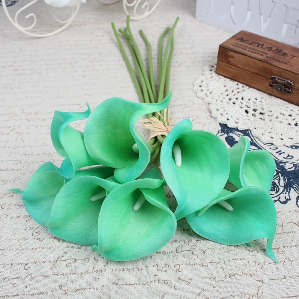 OurWarm 2 шт. имитация каллы лилии искусственный цветок полиуретан с эффектом реального прикосновения Свадебные украшения Цветы Букет домашние Вечерние