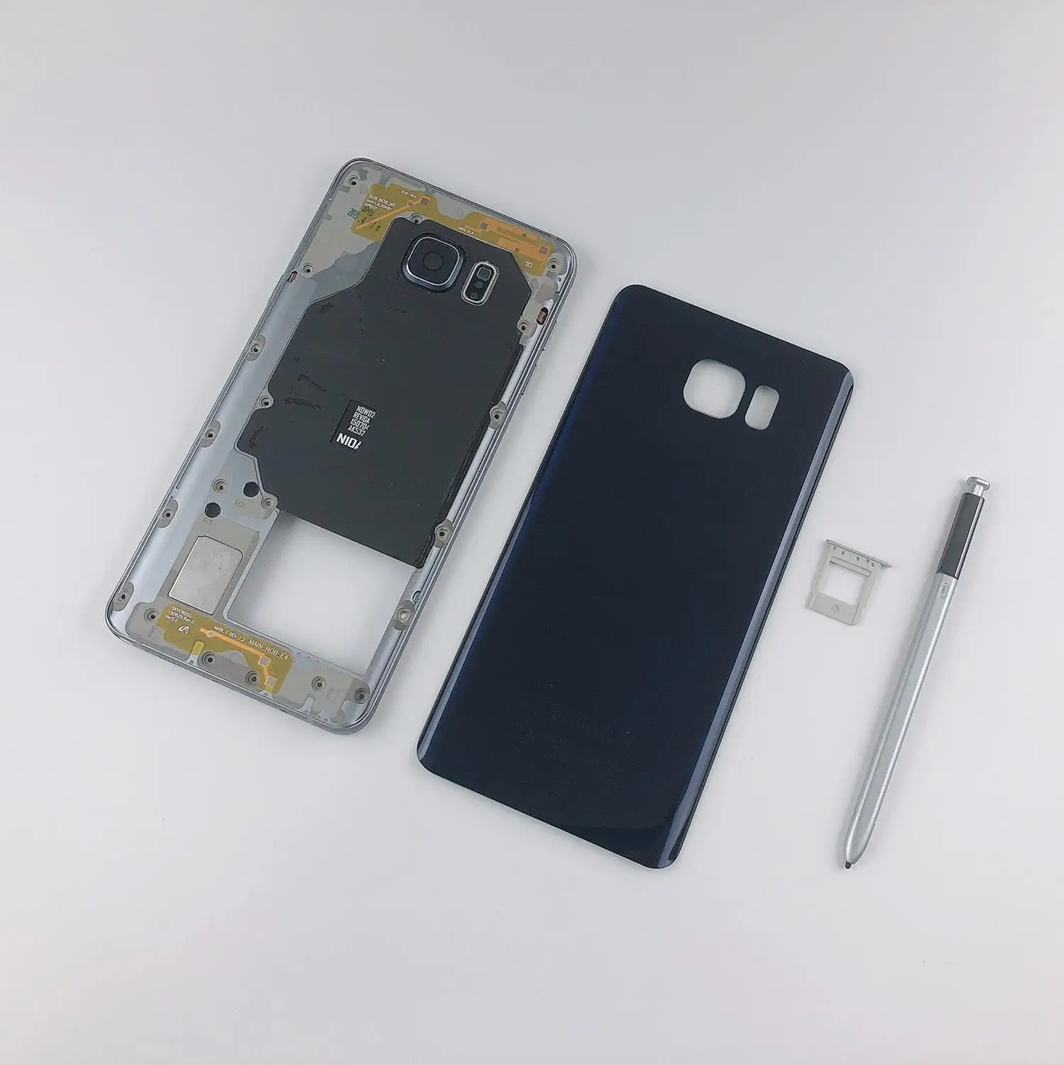 Для samsung Galaxy Note 5 N920 N920F корпус металлическая средняя рамка + стеклянная Задняя
