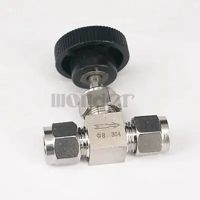 Фитинг для компрессионного клапана из нержавеющей стали 304 8 мм OD 915 PSI|needle valve|valve