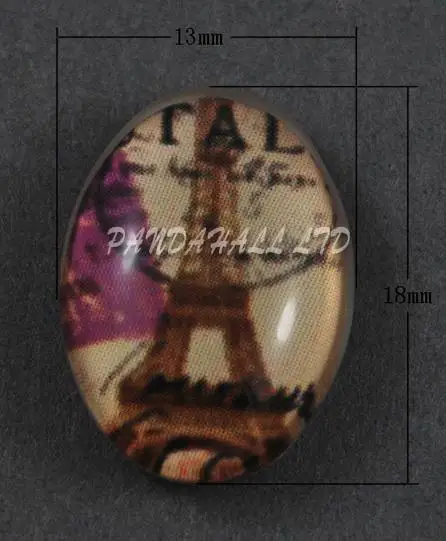 

Tempered Glass Cabochons, Oval, Chocolate, Size: about 18mm long, 13mm wide, 6mm thick