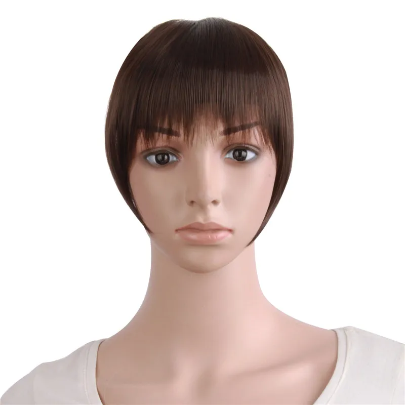 MapofBeauty, 7 дюймов, 8 дюймов, 9 дюймов, короткие, передние, прямые, аккуратные, на заколках, для наращивания волос, синтетические, натуральные, для наращивания волос