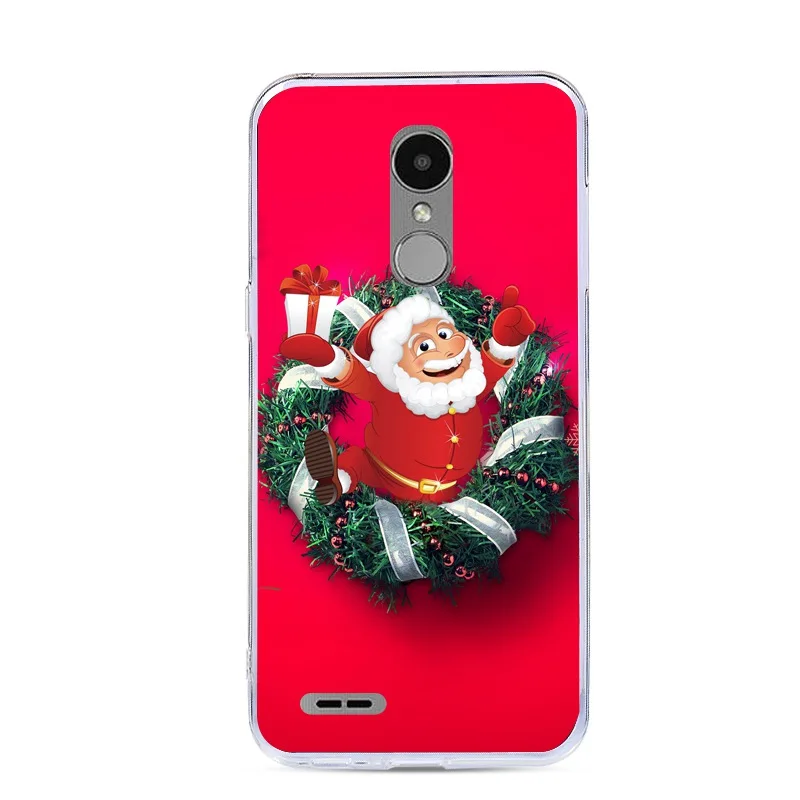 For LG K8 2018 K9 Cover Soft Silicone Cases TPU Back Phone Bags Painted Christmas Protective Covers |