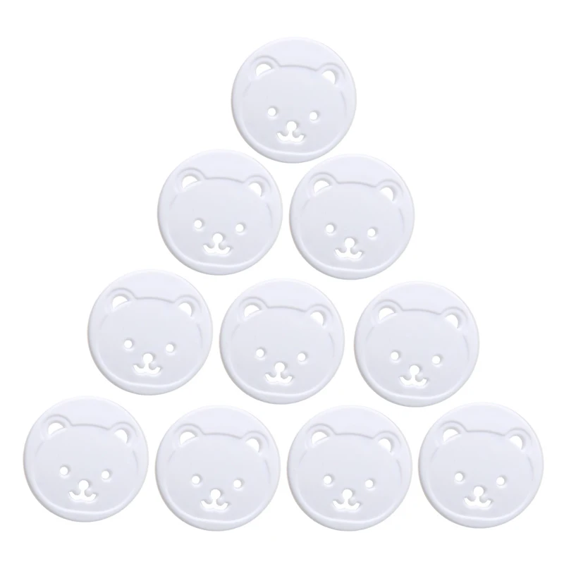 Safety 10pcs Power Kid Socket Cover Baby Child Protector Guard Mains Point Plug Bear New Europen Norm