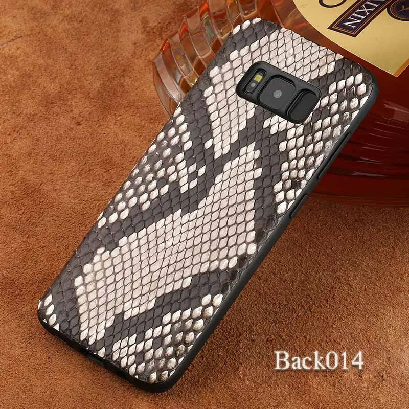 Back pattern Натуральная кожа; мужские лоферы под кожу питона чехол для samsung Galaxy s10 S8 S8 плюс S9 S9 plus s7 Note 10 плюс 9 8 a50 a70 a30 Роскошные Snakeskins крышка - Цвет: Back pattern