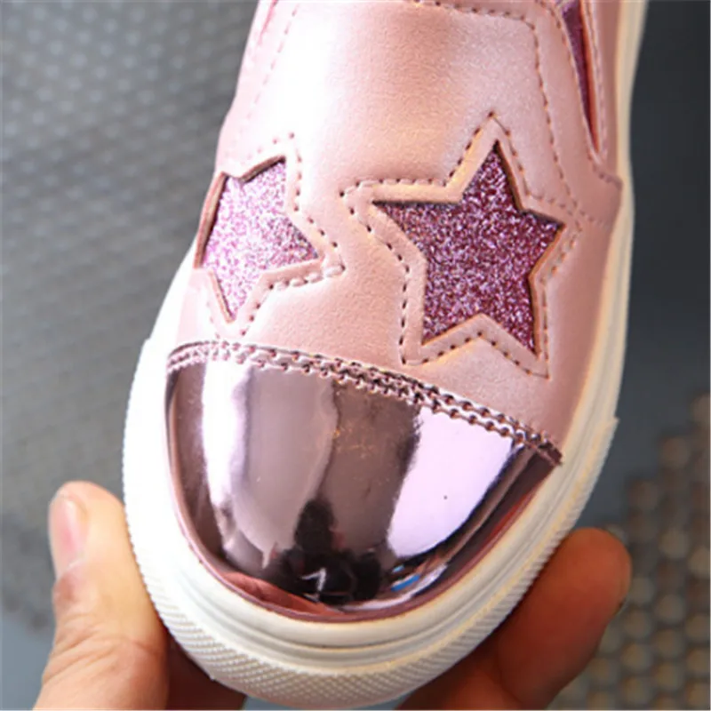 Fashion Little Kids Shoes For Girls Star Printed Slip-on Children School Infant Brand Size 26-36 | Детская одежда и обувь