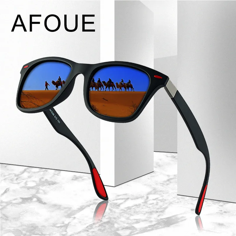 

AFOUE BRAND DESIGN Polarized Sunglasses Women Square Frame Sun Glasses For Men Vintage Retro Goggles Eyewear UV400 Gafas De Sol