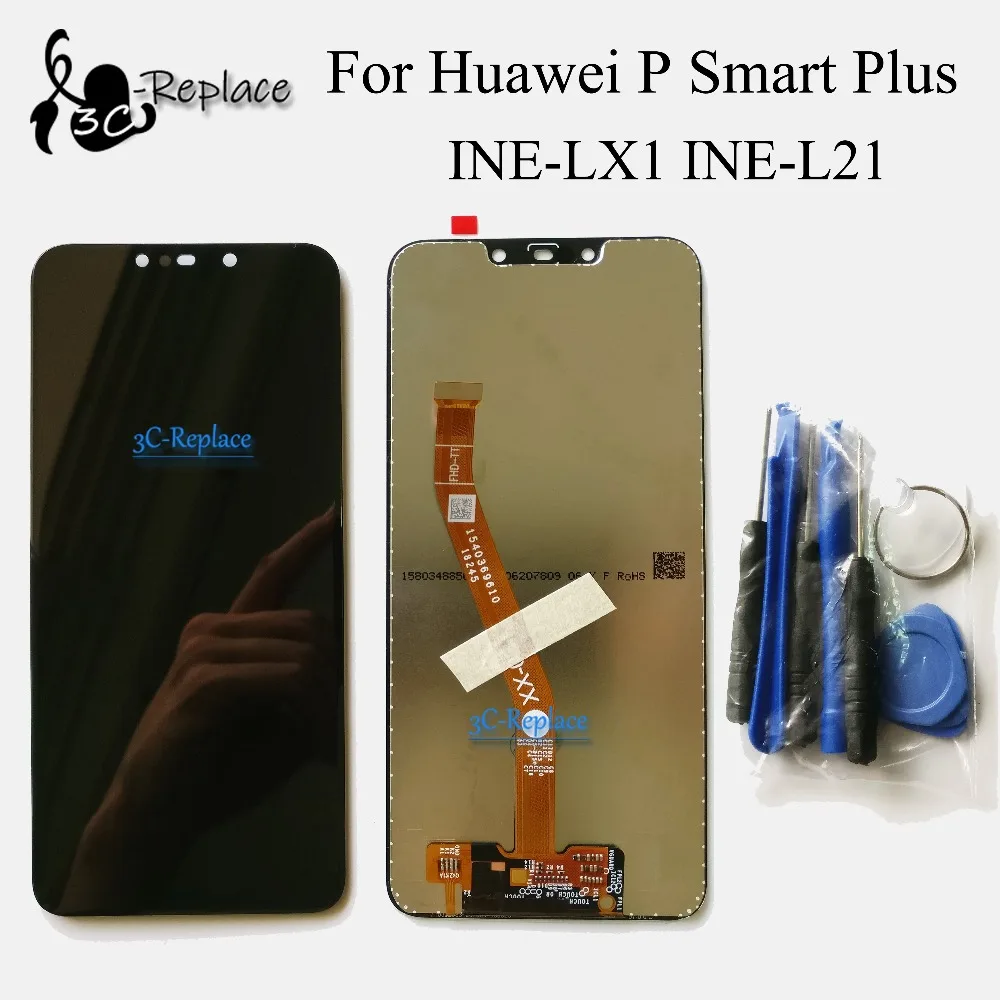 100% протестированный 6 3 дюймовый для Huawei P Smart + / Plus INE LX1 L21 ЖК дисплей сенсорный