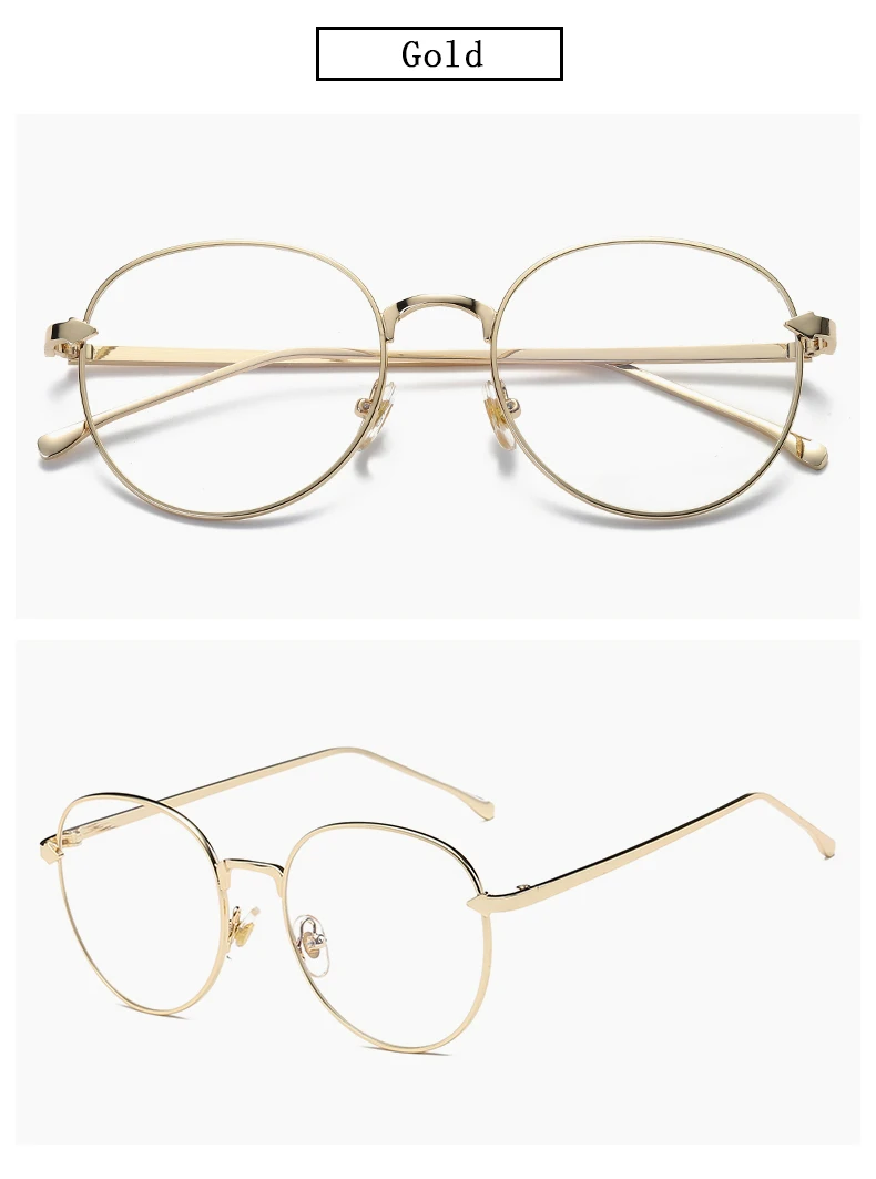 New Vintage Women's Blue light blocking Glasses Men's Round Computer Gaming Eyeglasses Metal Frame Anti Blue Ray 5 Color L3