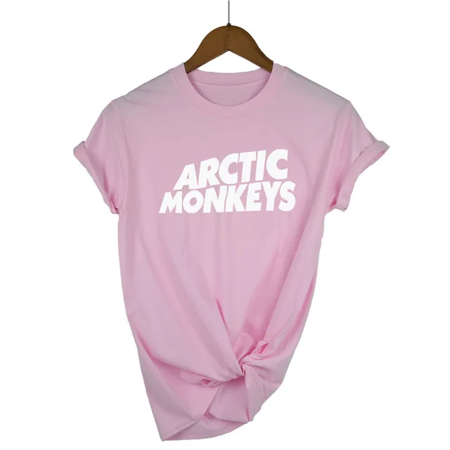 Pink-W Футболка Arctic Monkeys Sound Wave, рок-группа, концертный альбом, высокая футболка, футболка унисекс, больше размеров и Color-A112 - Цвет: Pink-W
