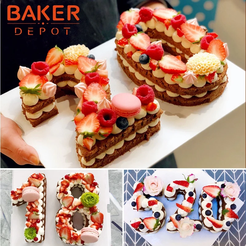 BAKER DEPOT 0-9 силиконовая форма для торта с цифрами Рождественский инструмент