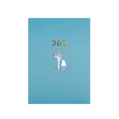 Lake Blue Корейский Канцелярские повседневной планировщик 365 дней повестки дневник ежемесячно Еженедельный день планировщик Цвет внутренняя страница в твердом переплете Тетрадь - Цвет: Lake Blue
