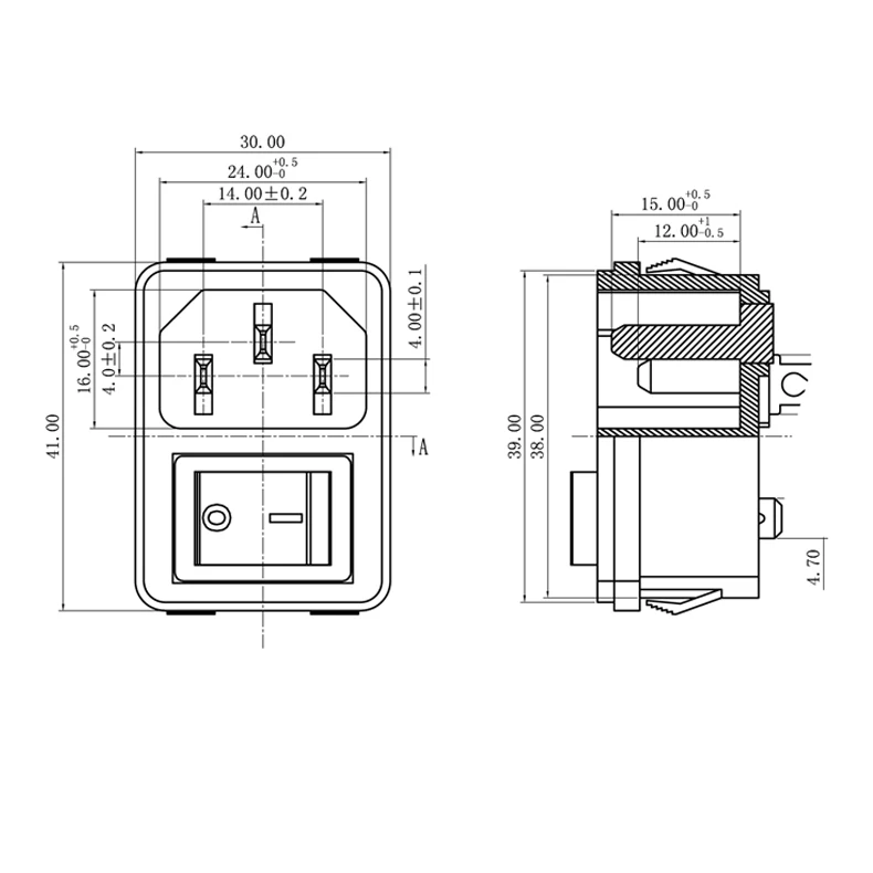 Высококачественная 3 контактная безопасная розетка с наружной резьбой красный