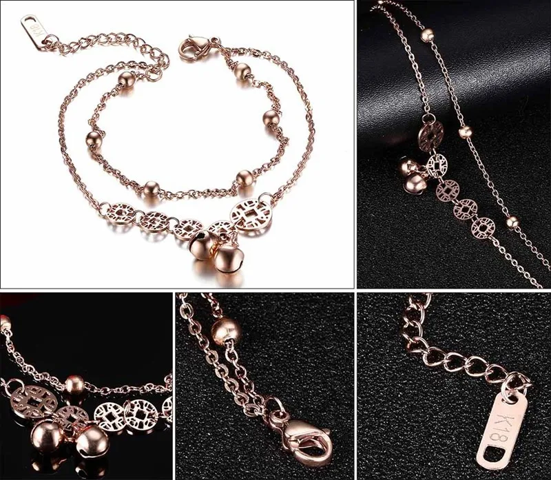 Горячая Продажа! позолоченный браслет Из Нержавеющей Стали Изысканный Белл