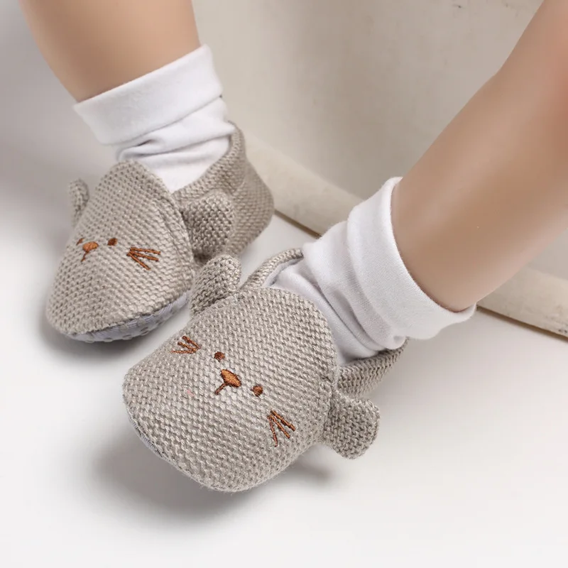 Brand New Toddler Newborn Baby Crawling Shoes Boy Girl Lamb Slippers Prewalker Trainers Fur Winter Animal Ears First Walker