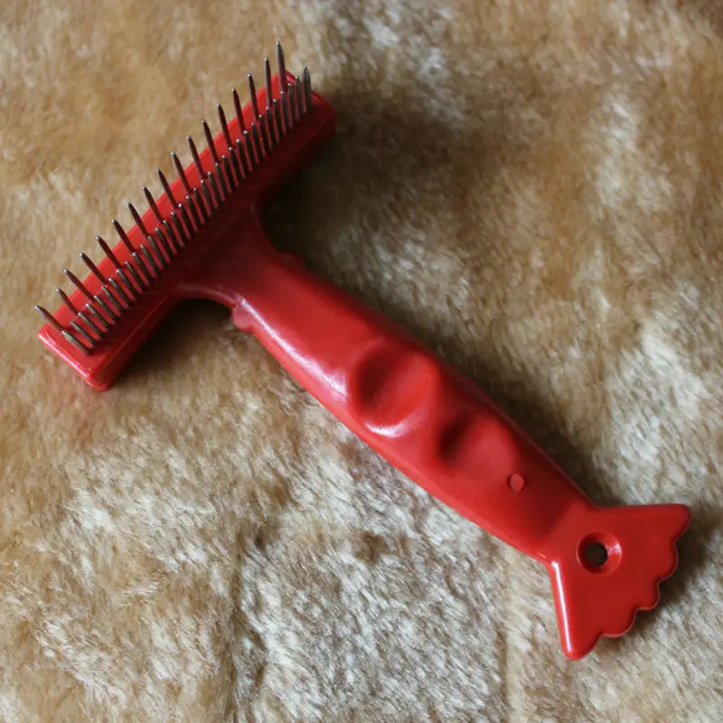Двухрядная Расческа для домашних животных стальные булавки щетка груминга собак