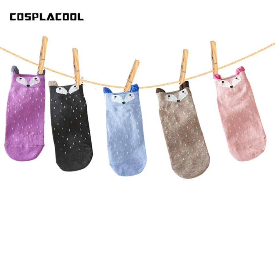 Женские теплые носки [COSPLACOOL] с рисунком кошки осень/зима хлопковые милые