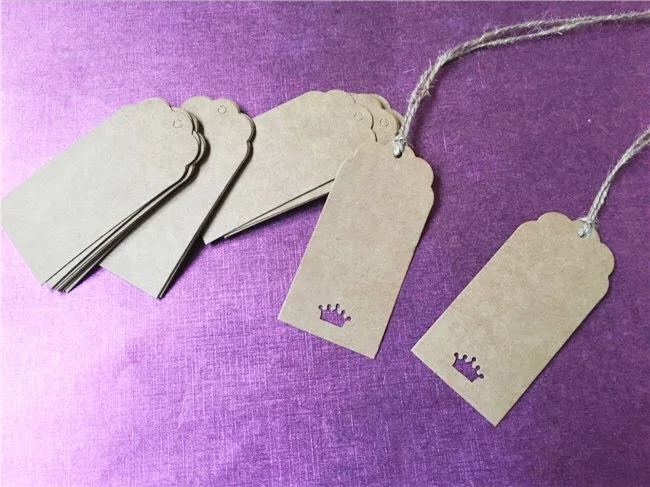 50 шт. крафт императорская корона подарочные бирки свадебное дерево подарок бирка