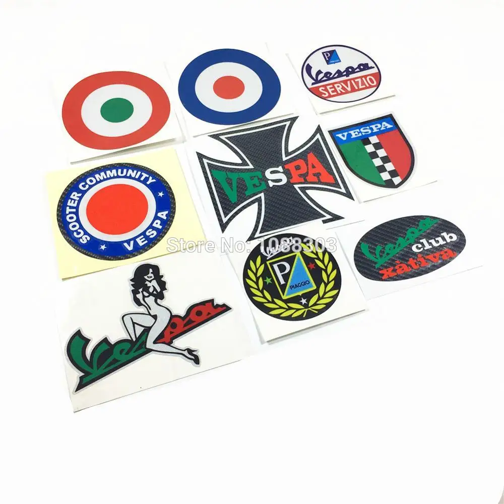 9 стилей стикеры на мотоцикл шлем автомобиль цельный корпус наклейки для Италии