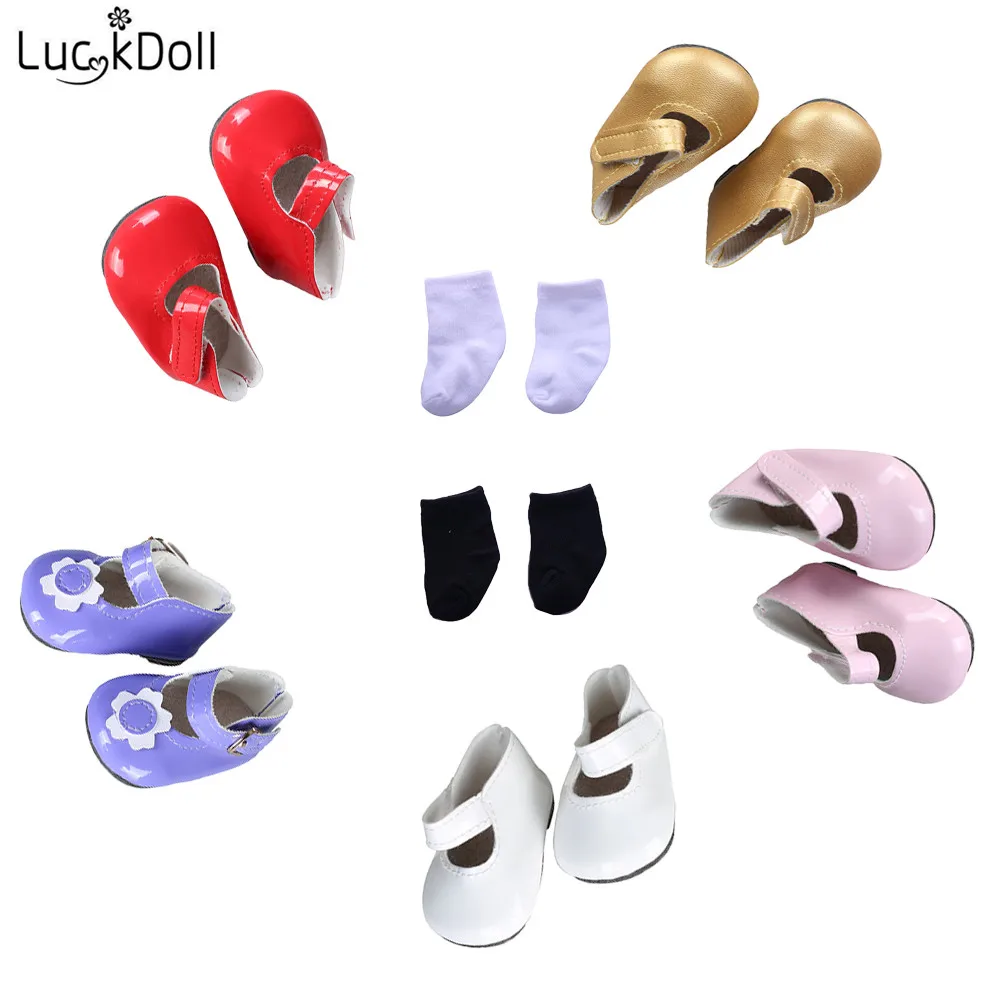 Ботинки LUCKDOLL с круглой головкой из полиуретана размер 18 дюймов американский 43 см
