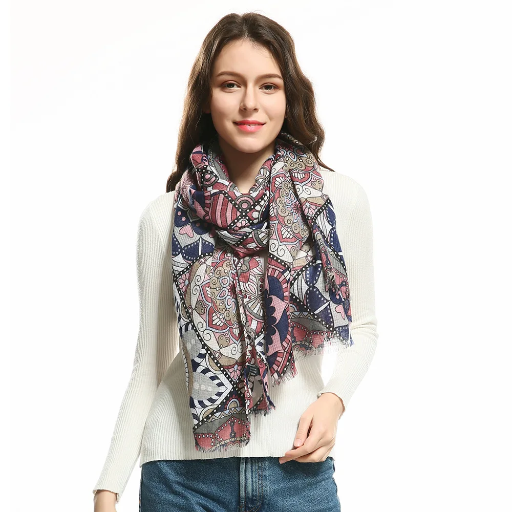 

180*110 см шарф женский хлопок лен бамбуковое волокно цветочные длинные шарфы женский платок винтажные шарфы обтягивающие осень зима весна по...