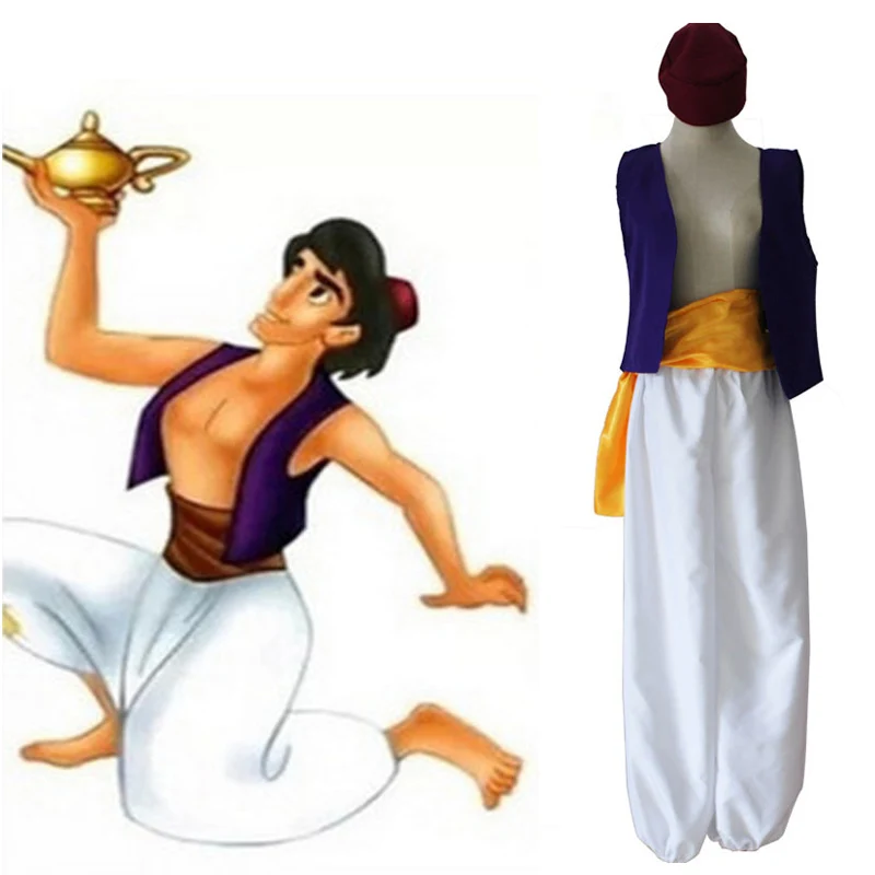 Искусственный взрослый костюм Aladdin в виде лампы для Хэллоуина аниме косплей