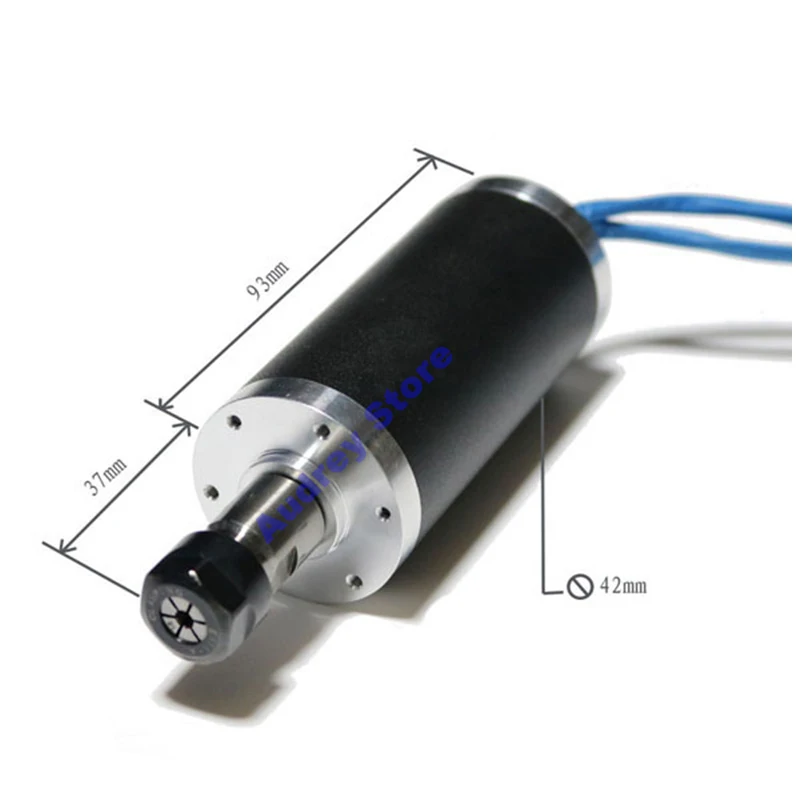 250W DC24V 12000rpm Brushless Spindle Motor 0.25N.m Bracket Driver Tachometer power supply For Mini engraving machine spindle |
