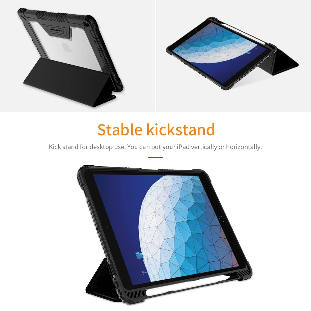 Чехол NILLKIN для iPad Mini, чехол для iPad Air, для iPad Mini 4, смарт, пробуждение, откидная крышка, защита экрана, держатель карандаша